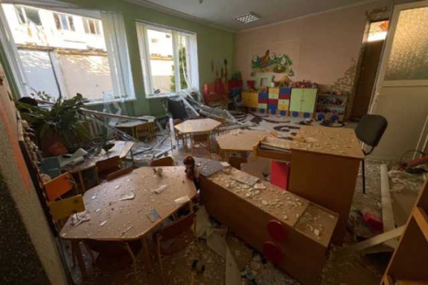 У Львовi вiдновив роботу дитячий садок, який постраждав вiд росiйської ракети