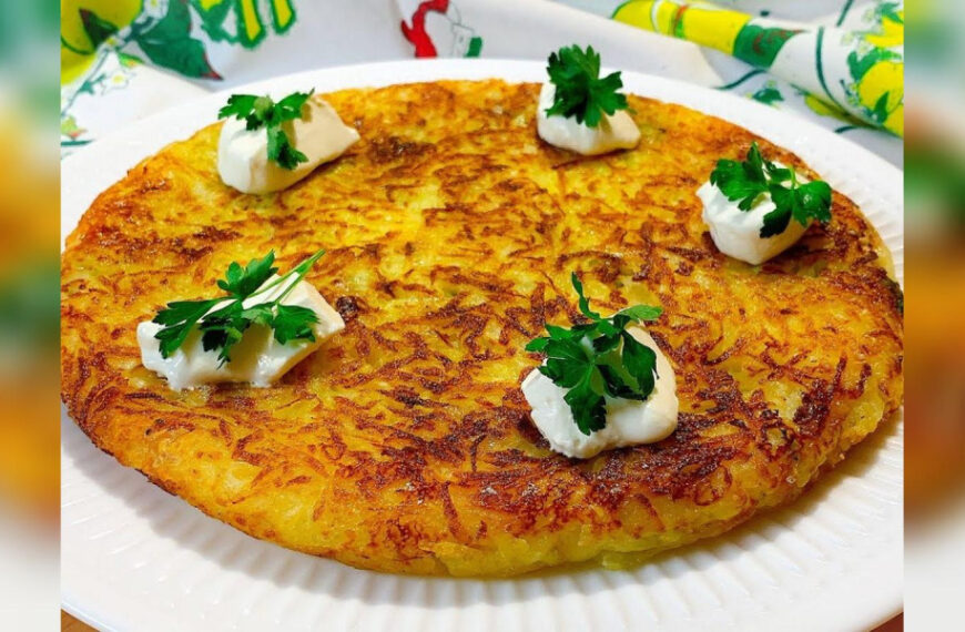 Хрумкий картопляний пиріг на сковороді за 10…