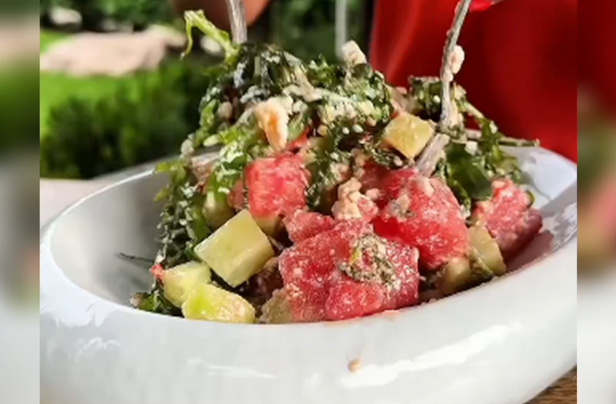 Салат з кавуна, огірків та бринзи: рецепт, що освіжає, від Ольги Рябенко