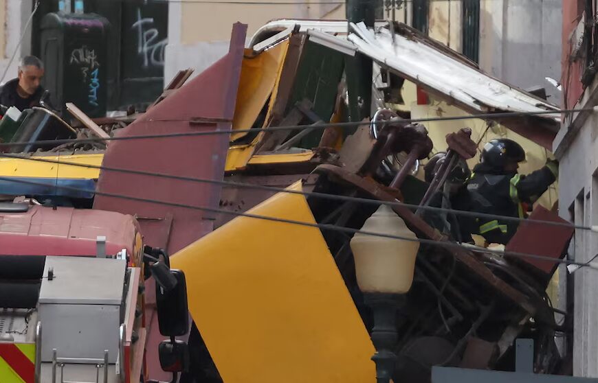 Щонайменше 15 загиблих, 23 поранених унаслідок сходу трамвая з рейок у Лісабоні, повідомляє міська влада