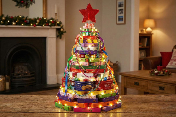 Ялинка з цукерок та солодощів