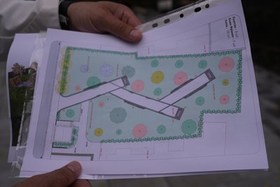 Сквер, вулиця Чорновола, церква УПЦ МП, план, дерева, Івано-Франківськ, зелена зона