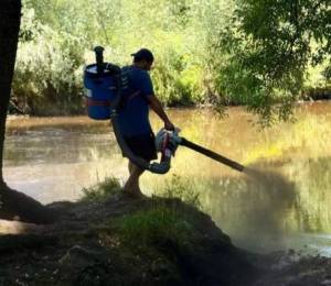 Річка Борщагівка зазнала забруднення через чергову атаку противника.